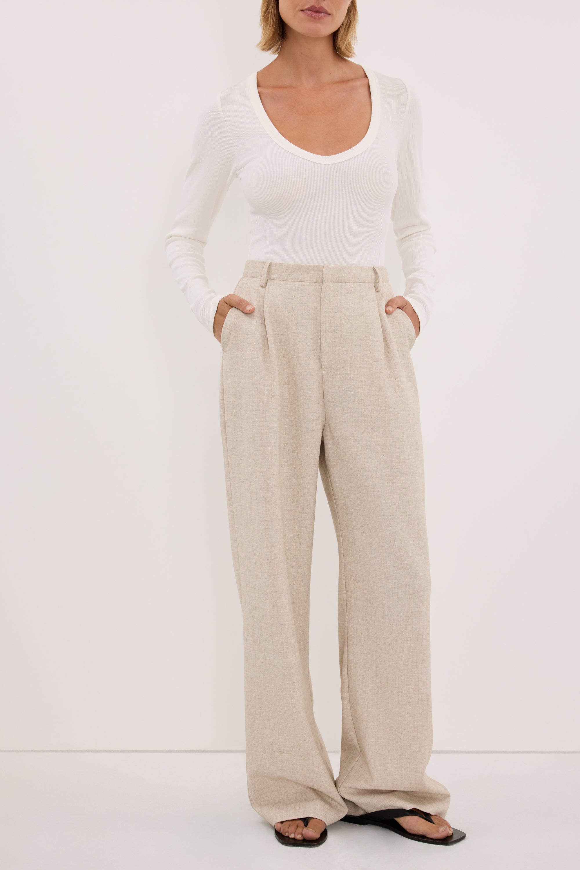CYRUS NATURAL TAILORED PANT