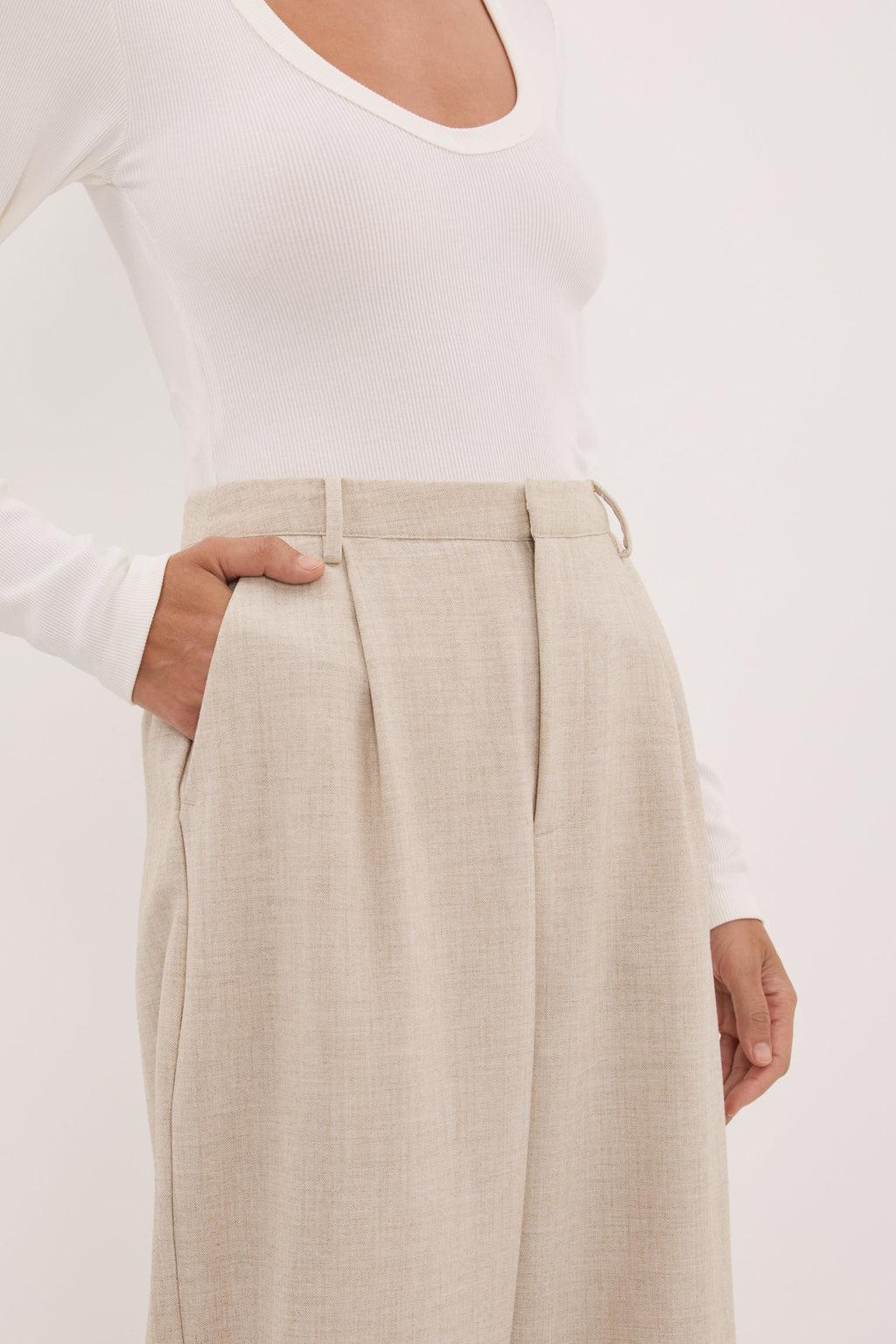 CYRUS NATURAL TAILORED PANT