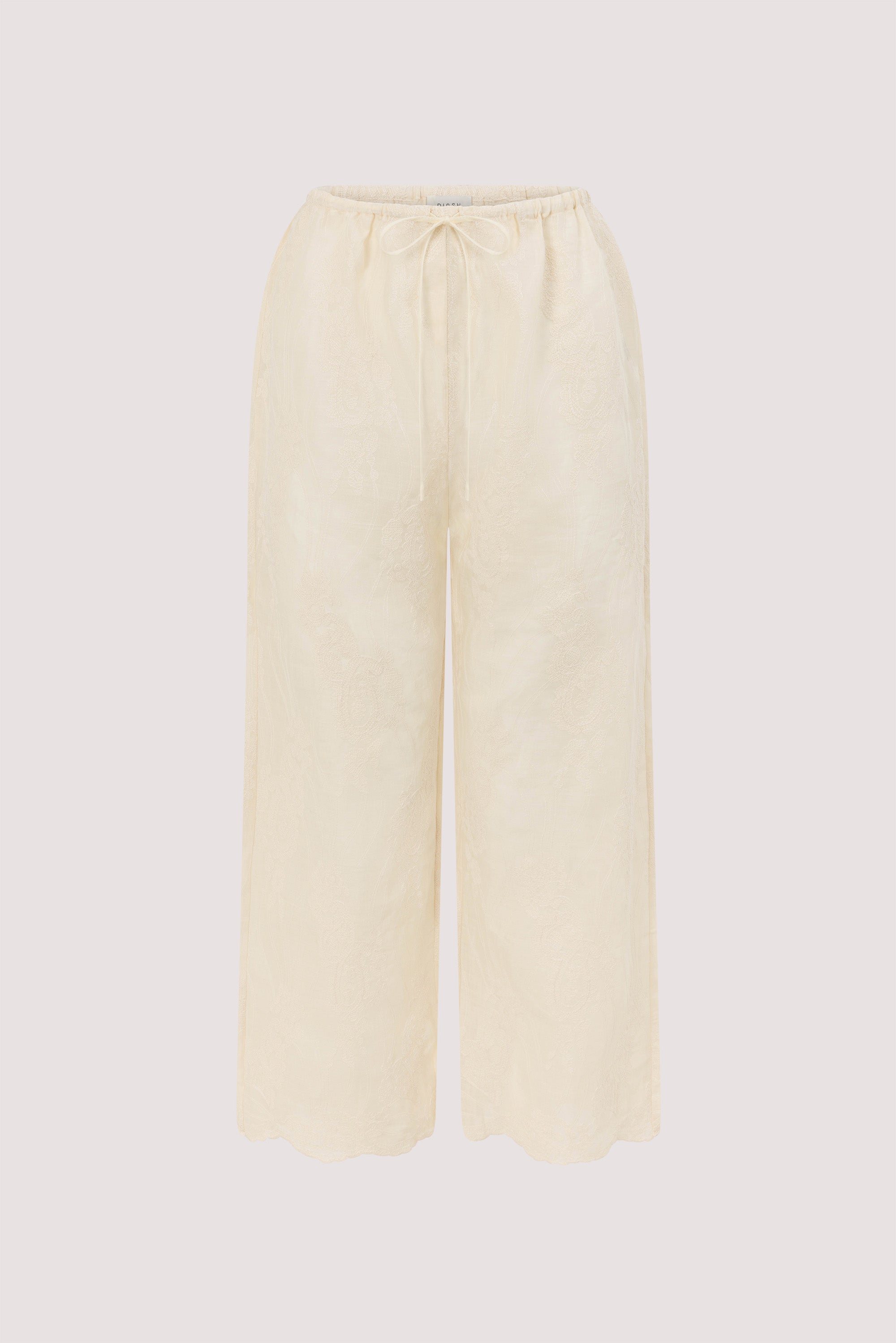 CORDELIA SANDSTONE CROPPED RAMIE PANT
