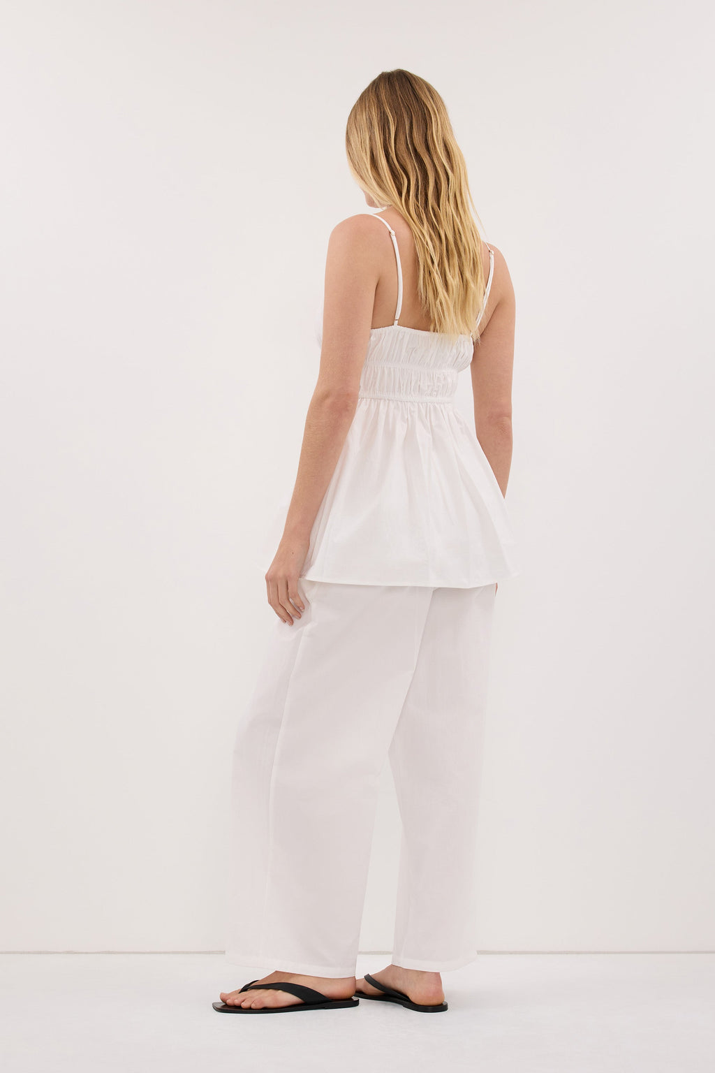 ZAHARA WHITE COTTON PANT