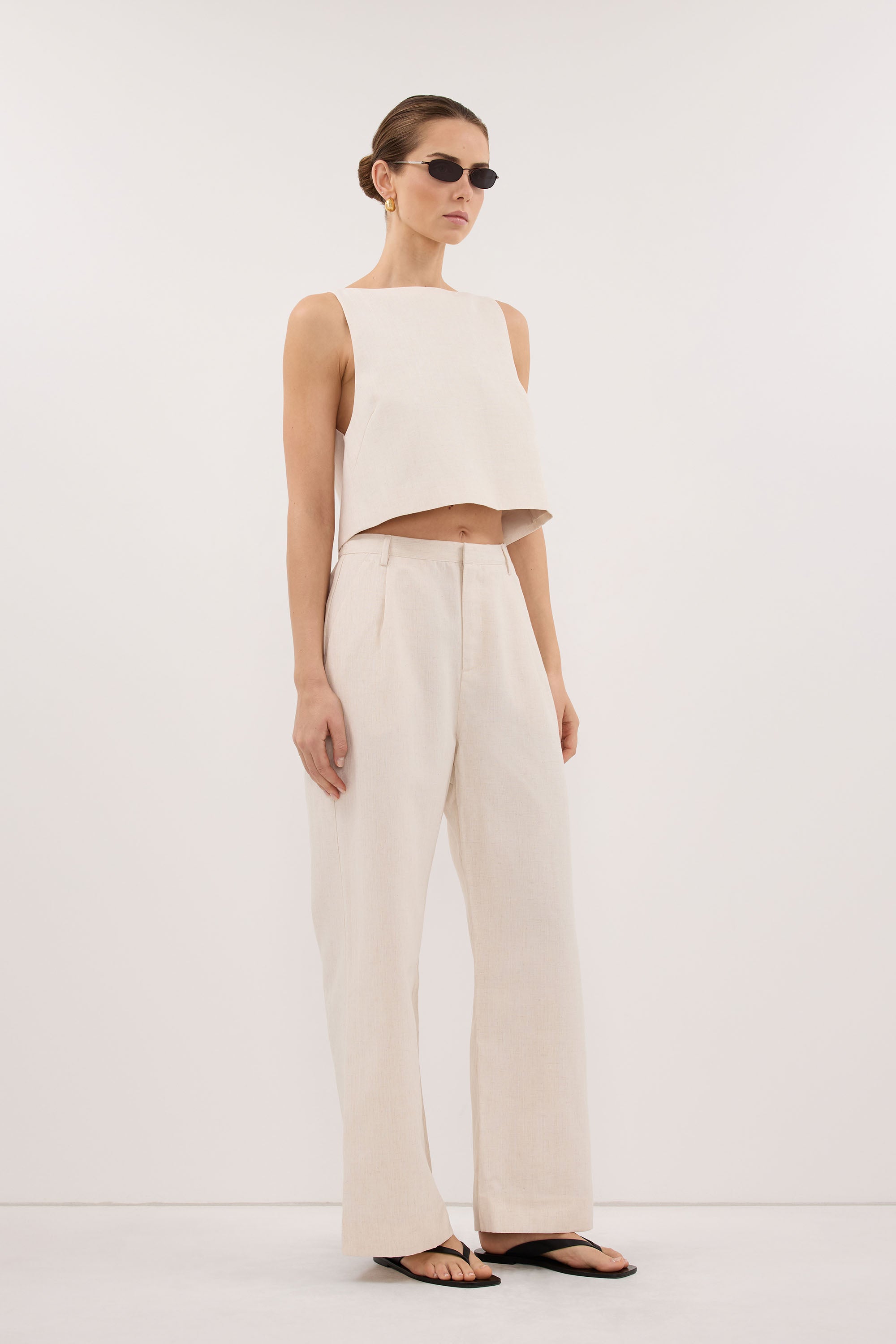 ROSALIE CREAM MARLE TAILORED PANT