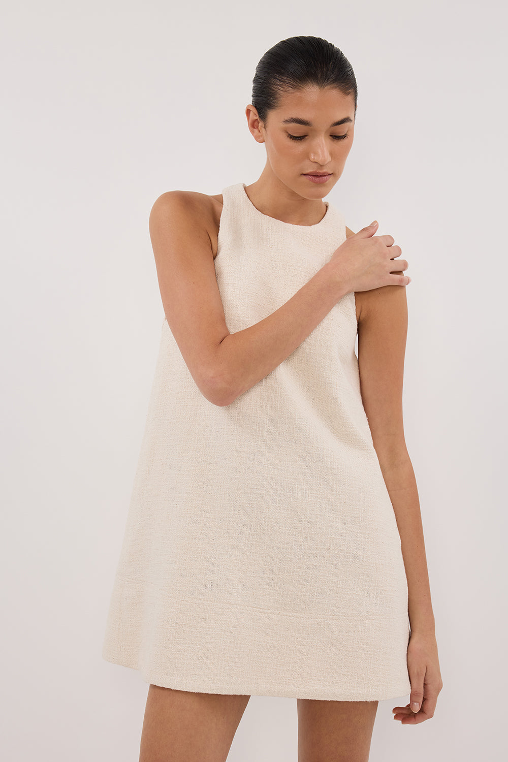 NIA NATURAL MINI DRESS