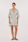 ELLIOT CREAM STRIPE SMOCK DRESS