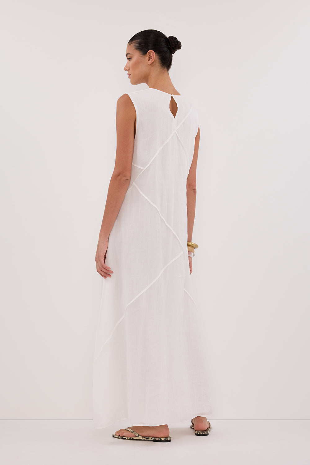 JONA WHITE RAMIE MIDI DRESS