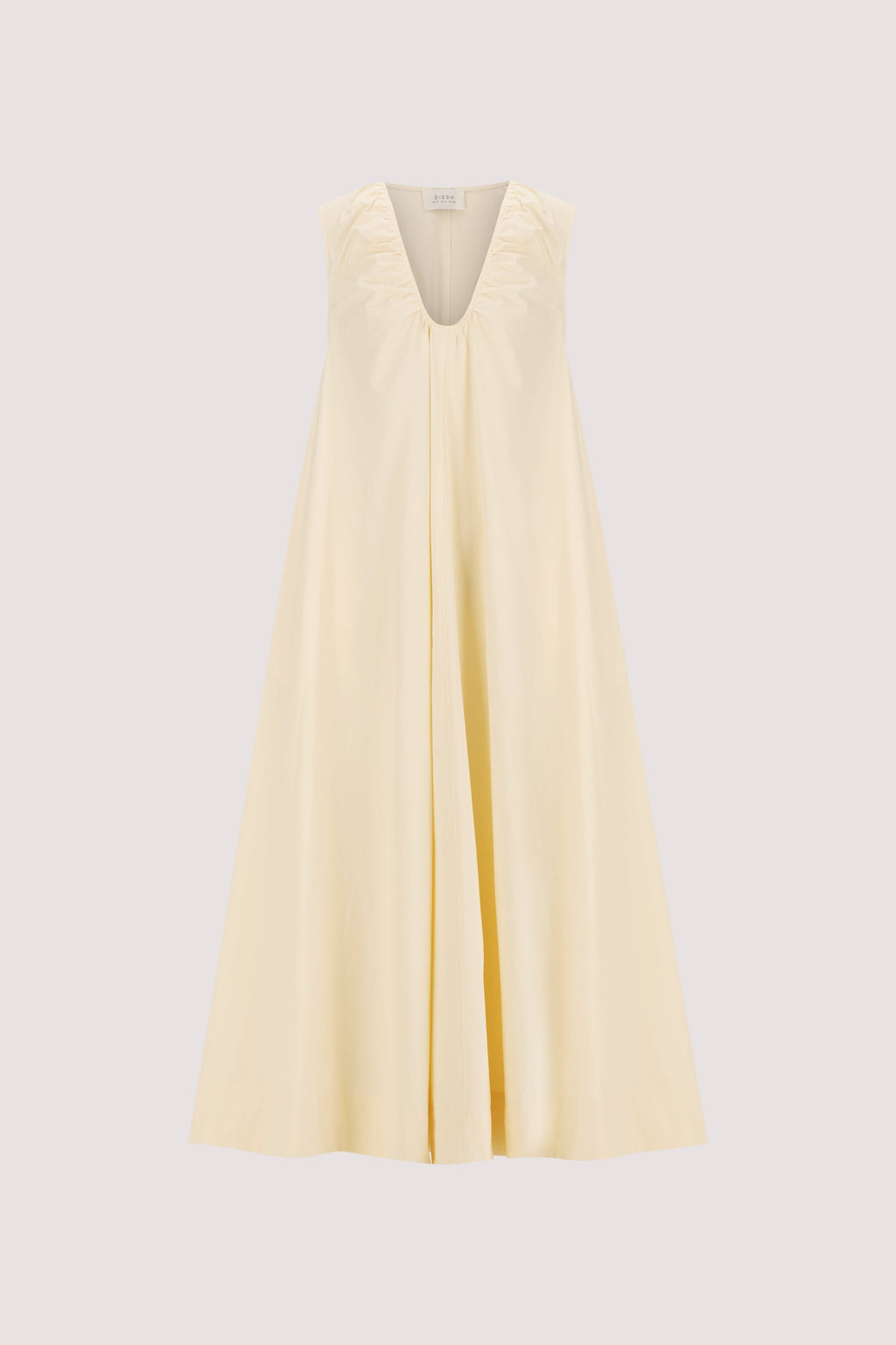 GABBY BUTTERMILK OVERSIZED COTTON MIDI DRESS