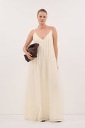TAHLIA STRAW RAMIE MAXI DRESS