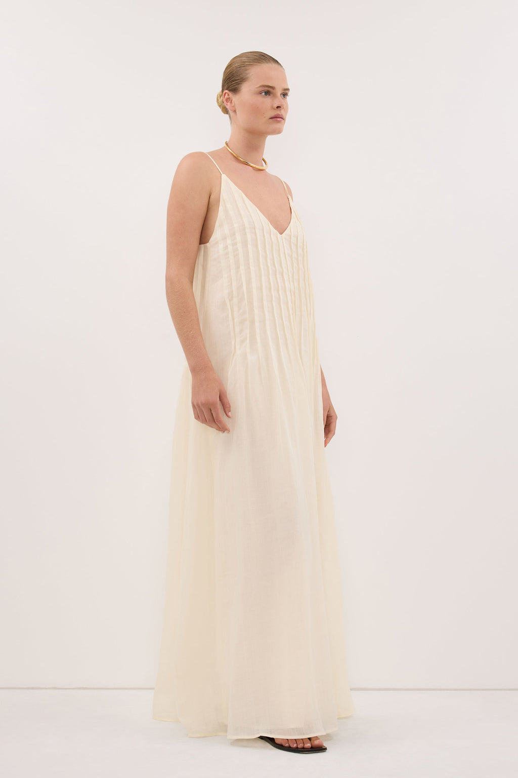 TAHLIA STRAW RAMIE MAXI DRESS