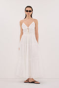 MARNIE WHITE RAMIE MIDI DRESS