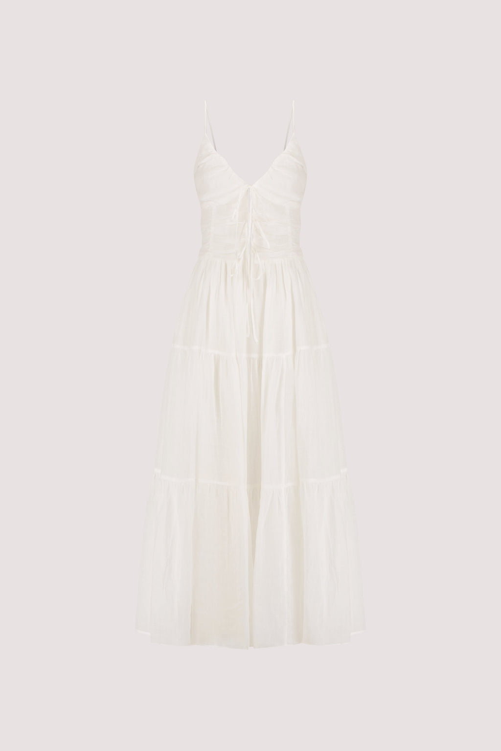 MARNIE WHITE RAMIE MIDI DRESS