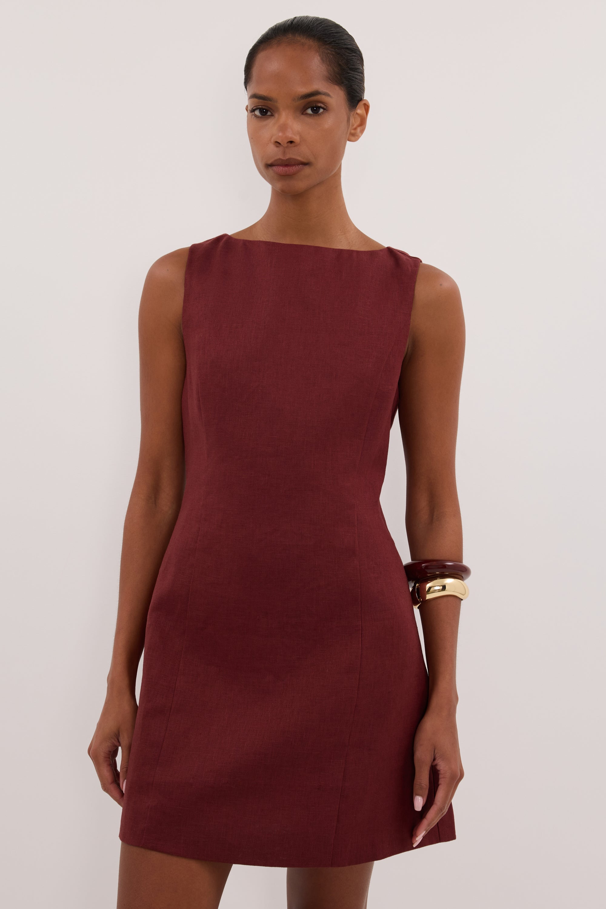 LACY SAHARA SLEEVELESS LINEN MINI DRESS