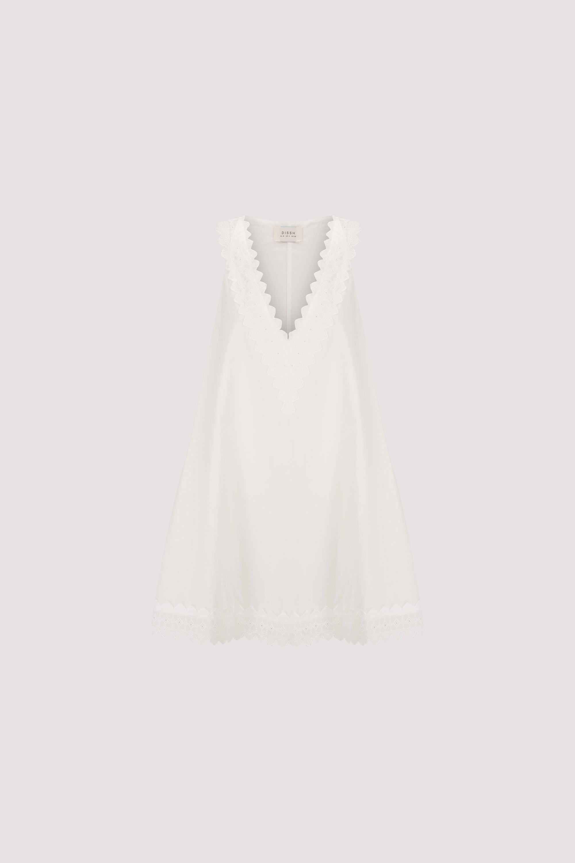 ANNABEL WHITE SLEEVELESS V NECK MINI DRESS
