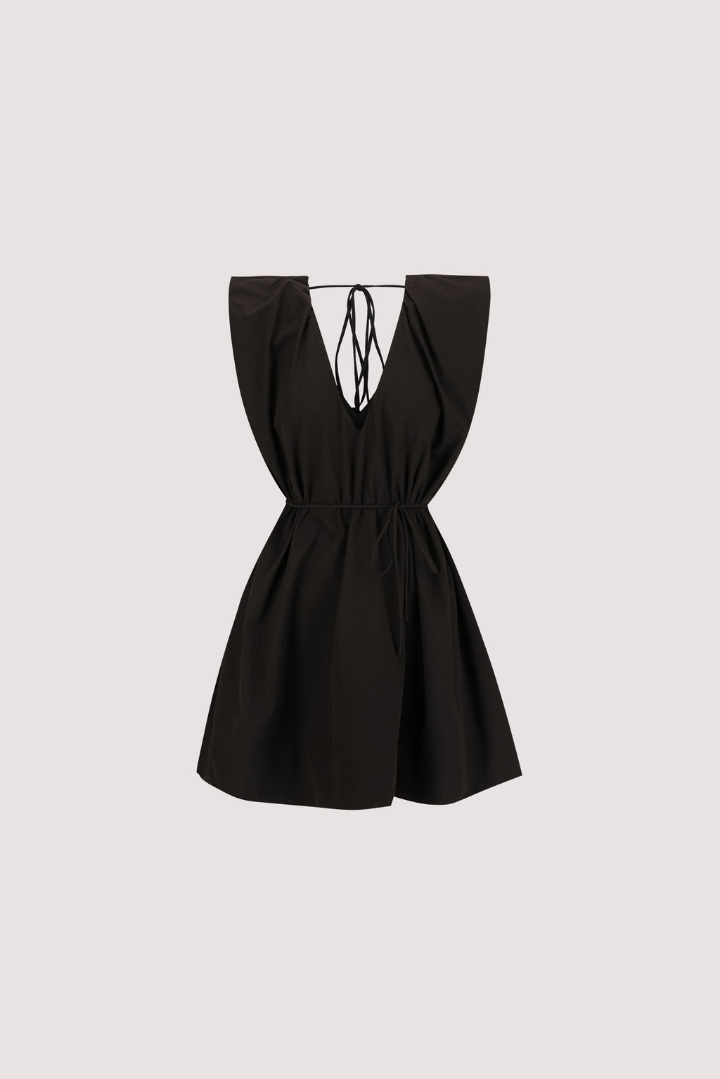 SABRE BLACK COTTON MINI DRESS