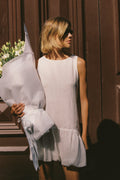 ARLO WHITE RAMIE BUBBLE MINI DRESS