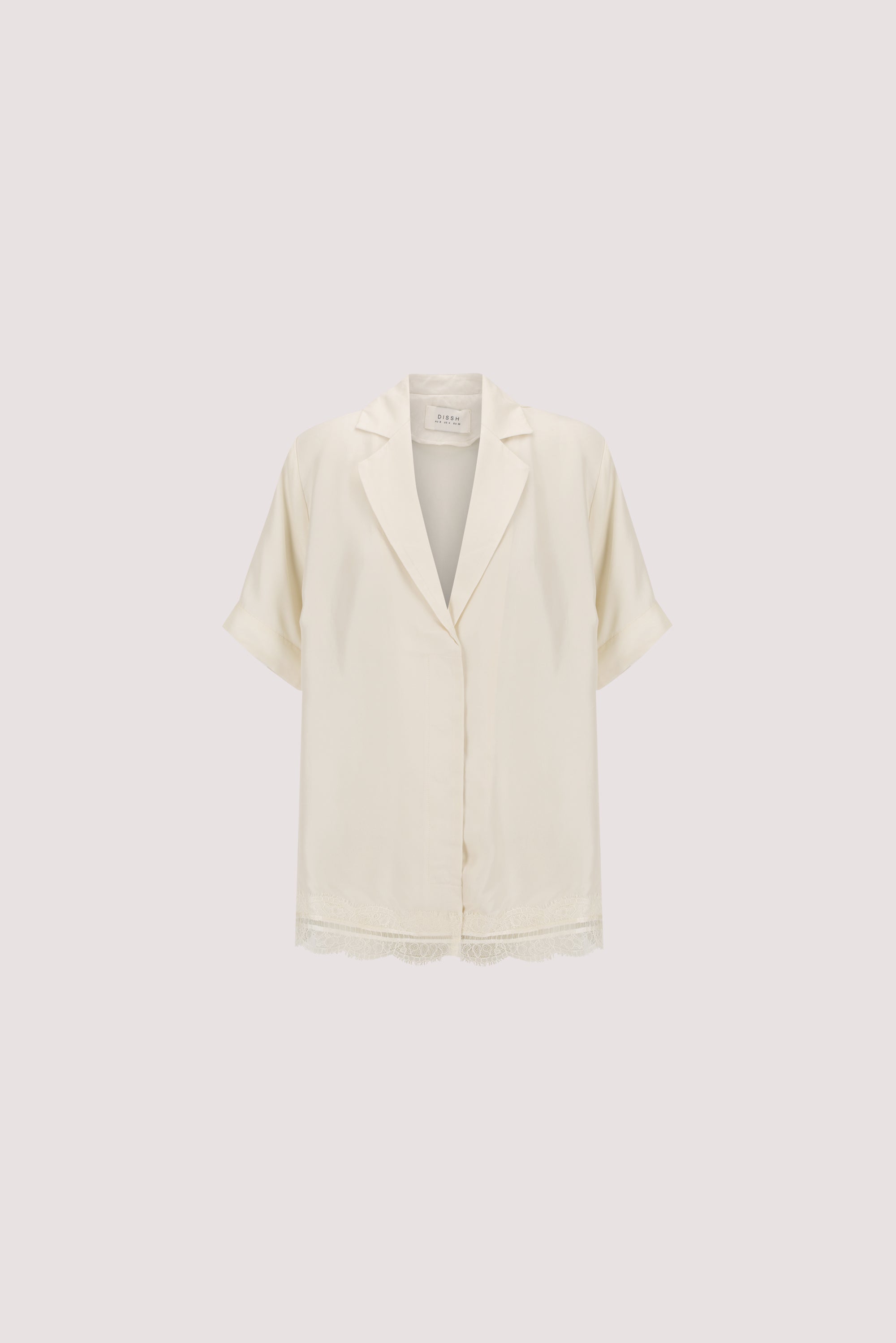 ANDREA SANDSTONE CUPRO LACE SHIRT