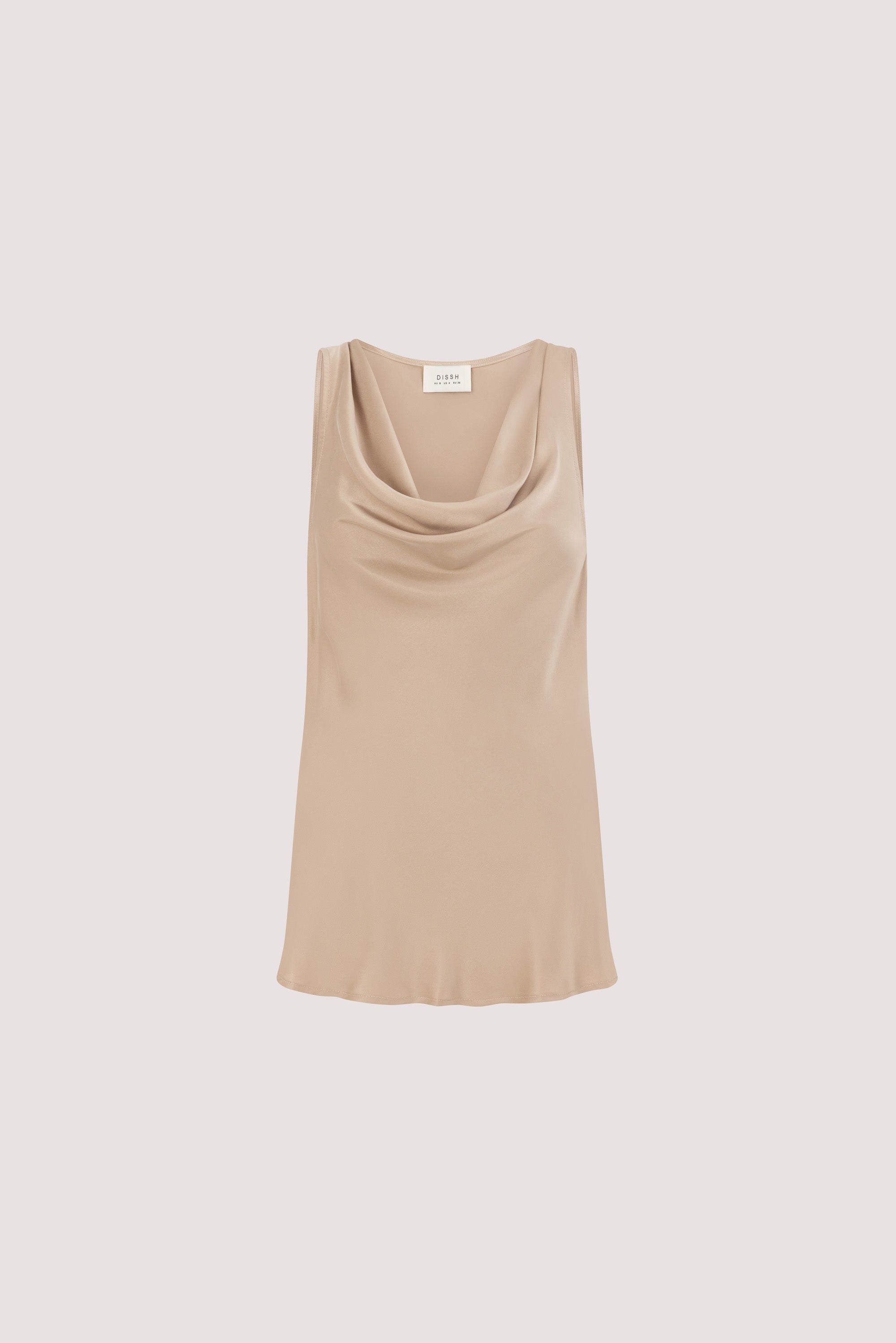 PEYTON GOLD SILK COWL TOP