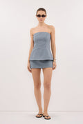 PEYTON DUSTY BLUE MARLE BUSTIER