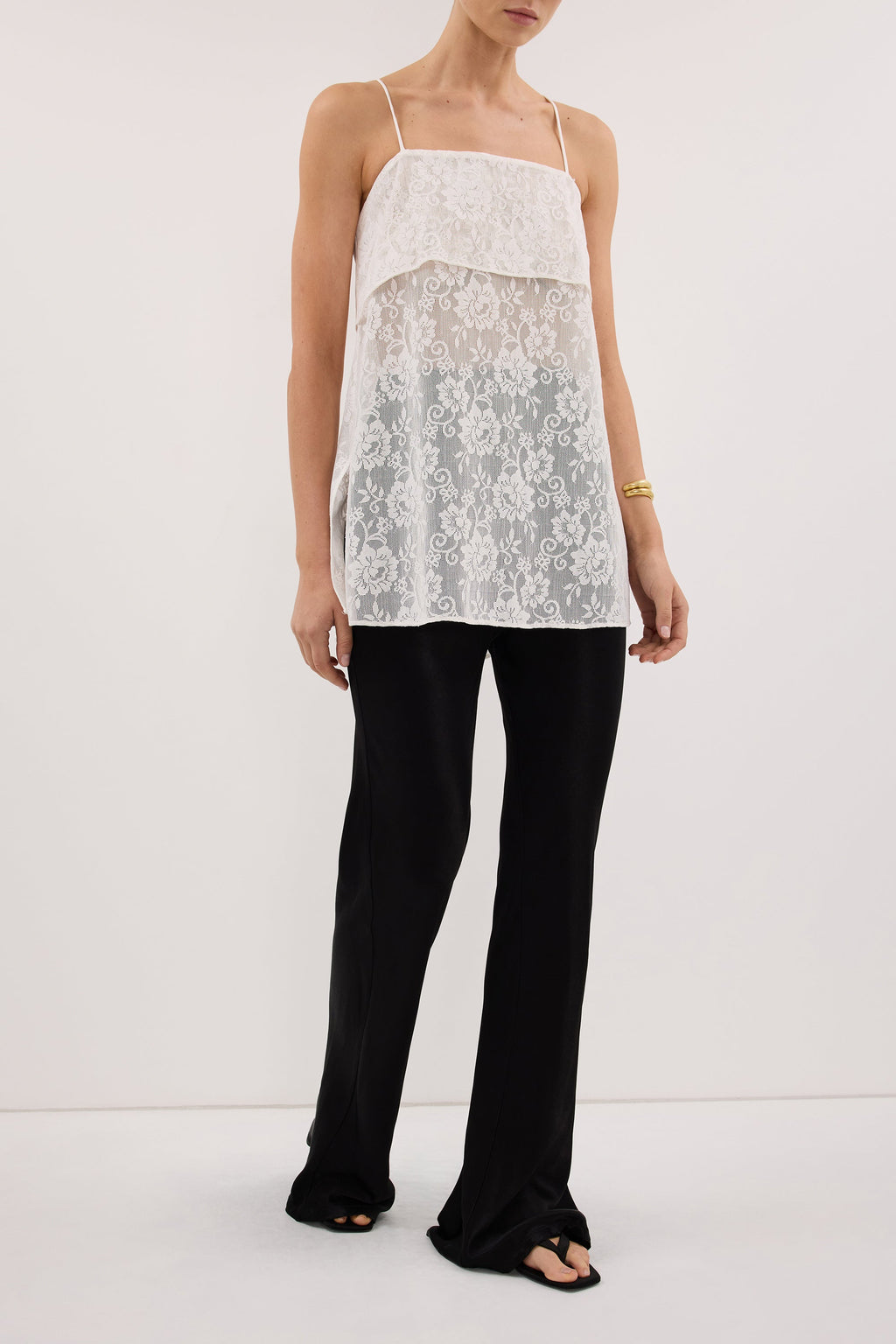 NIKKI BLACK SATIN BIAS PANT