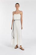 SHANIYA CREAM MARLE MIDI DRESS