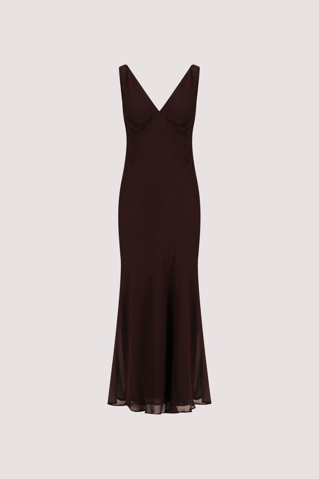 JORJA DARK CHOC SLEEVELESS MAXI DRESS