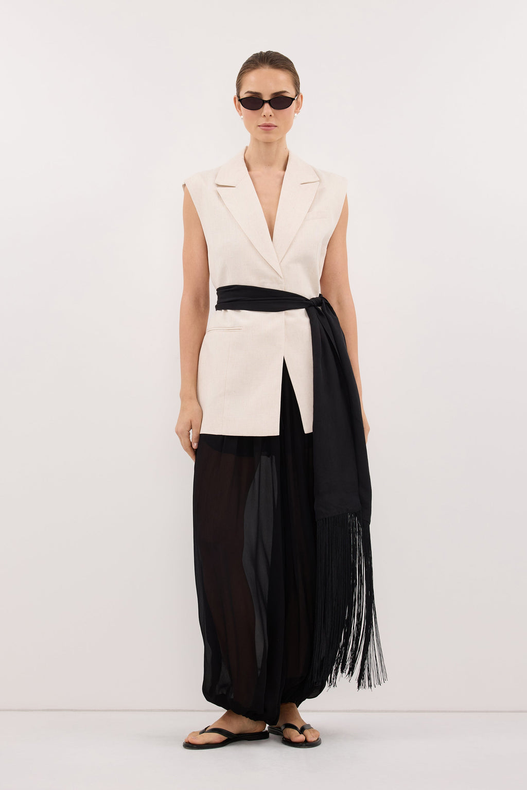 ROSALIE CREAM MARLE WRAP VEST