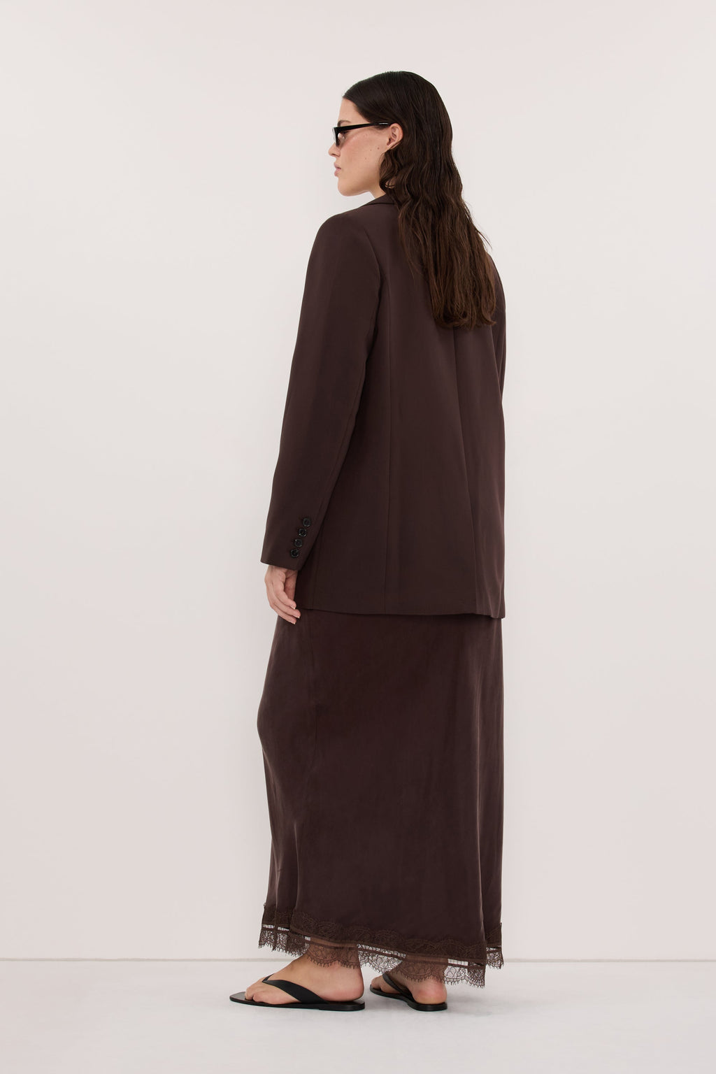 ELLE DARK CHOCOLATE BLAZER