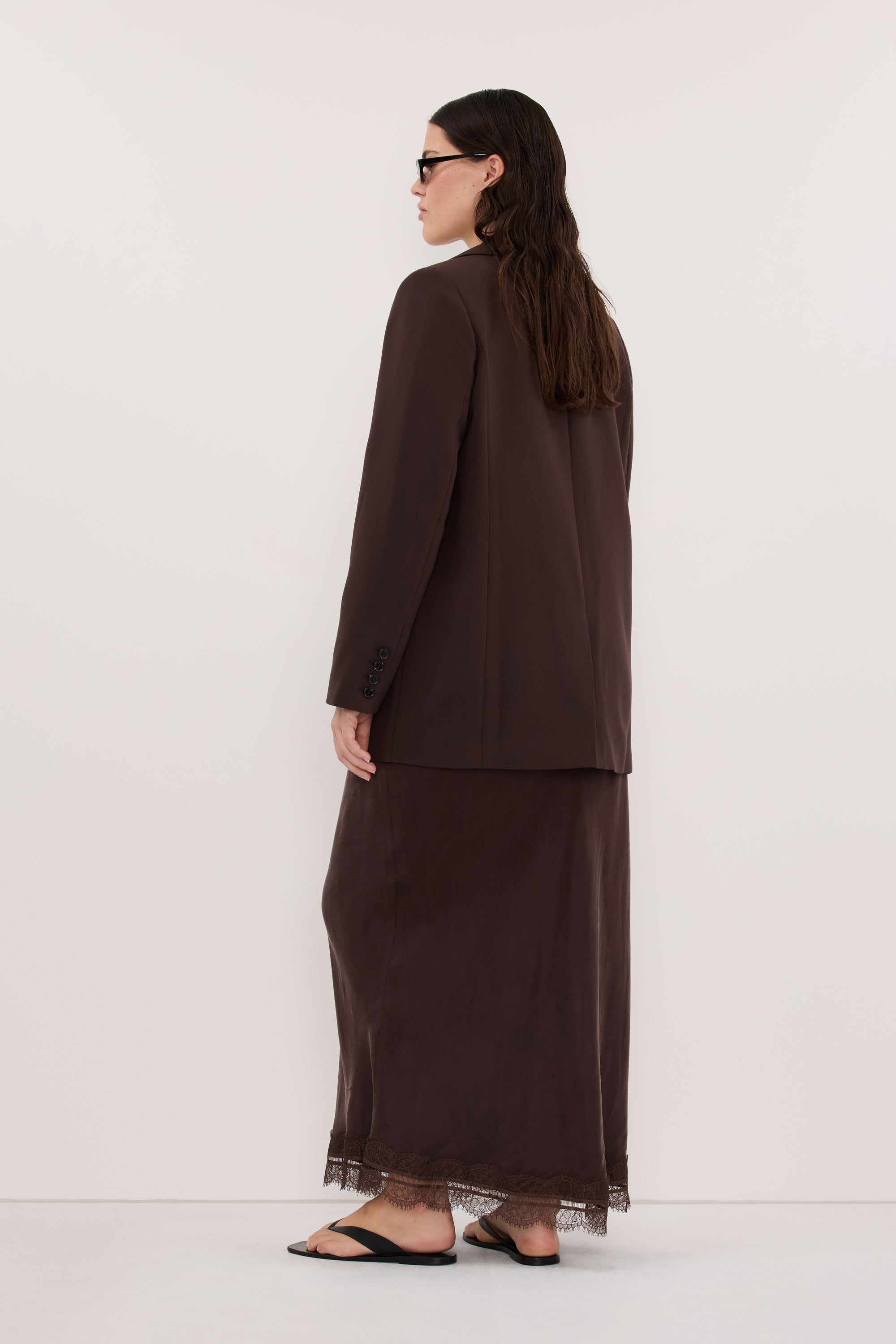 ELLE DARK CHOCOLATE BLAZER