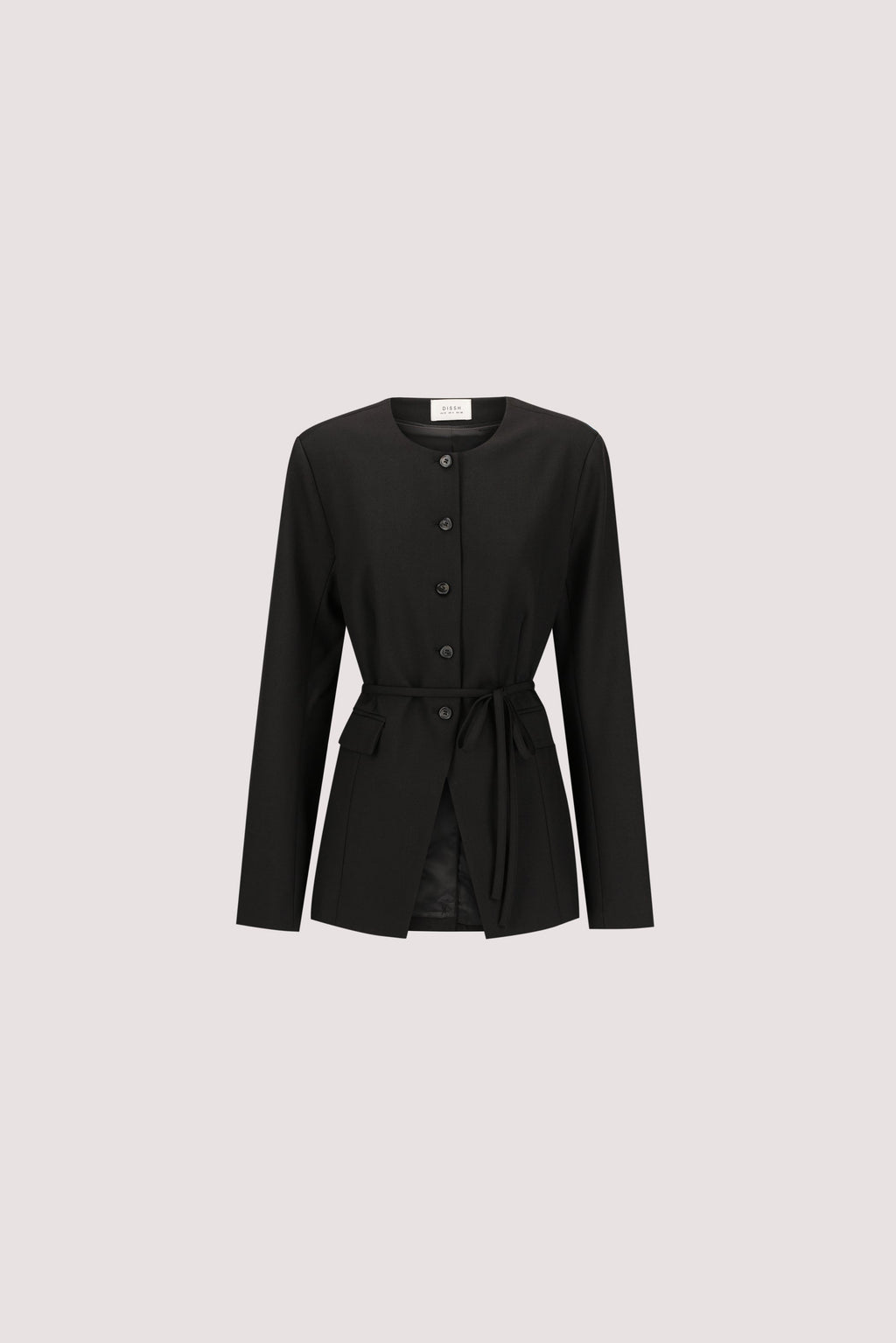 CYRUS BLACK COLLARLESS BLAZER