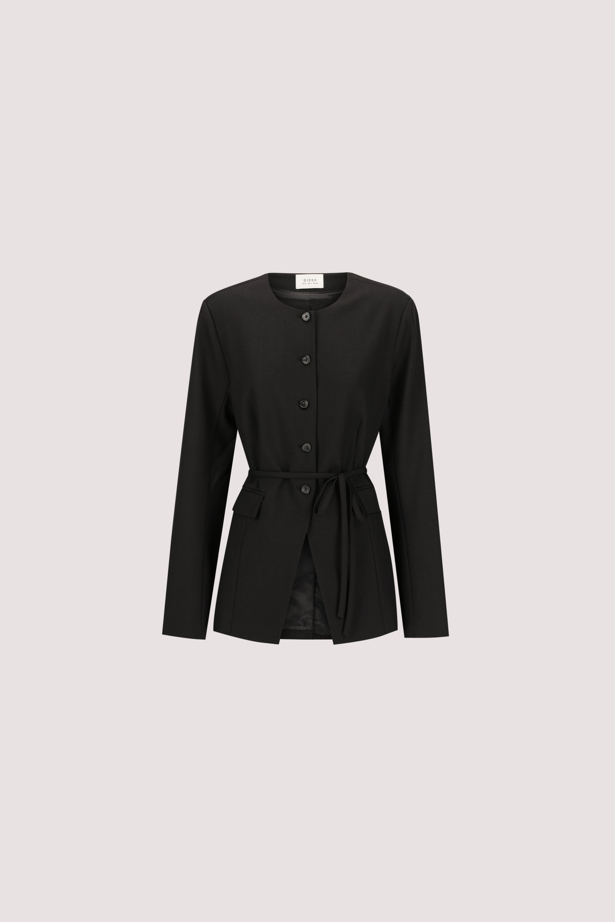 CYRUS BLACK COLLARLESS BLAZER