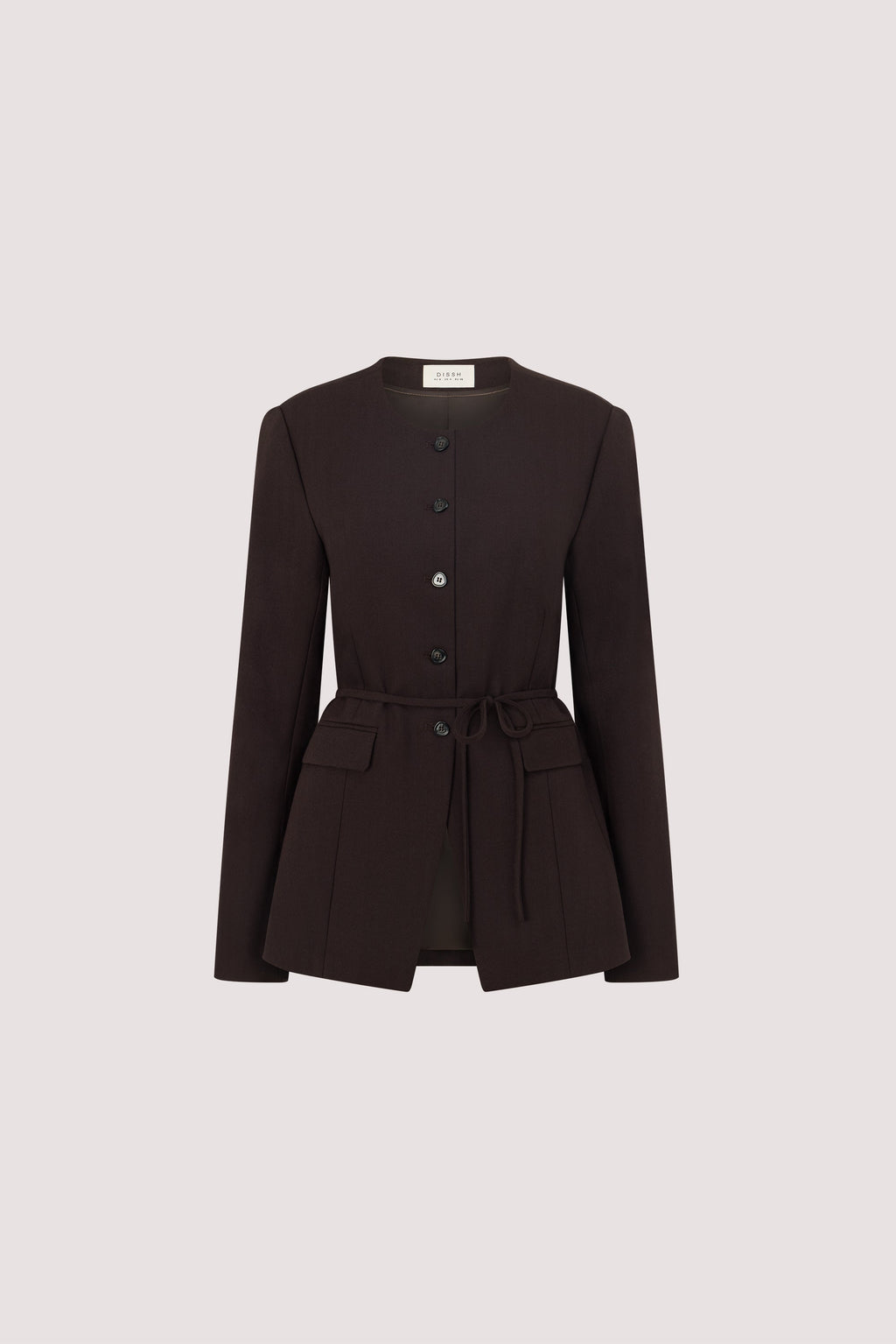 CYRUS PEAT COLLARLESS BLAZER