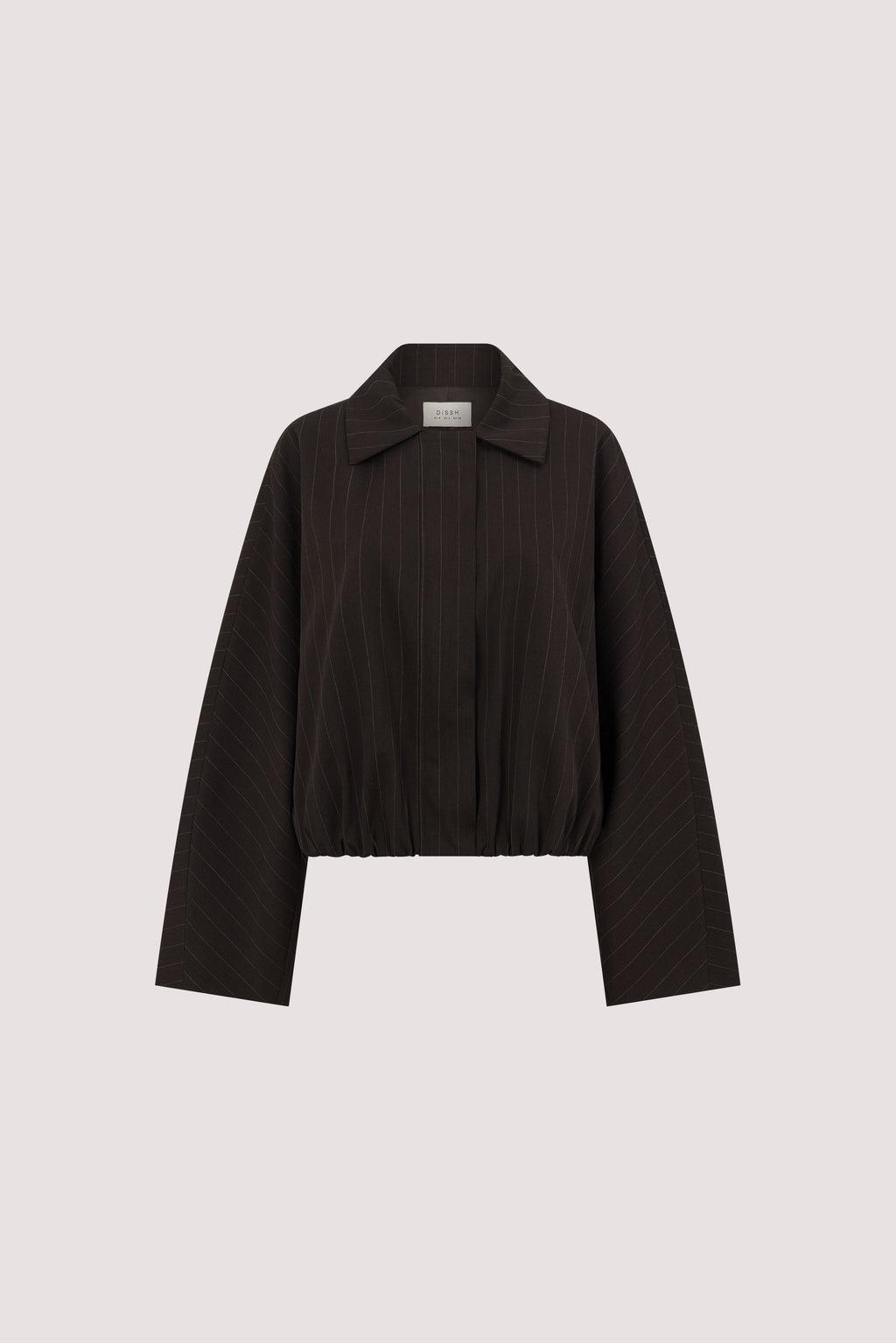 SIAN PEAT PINSTRIPE BOMBER JACKET