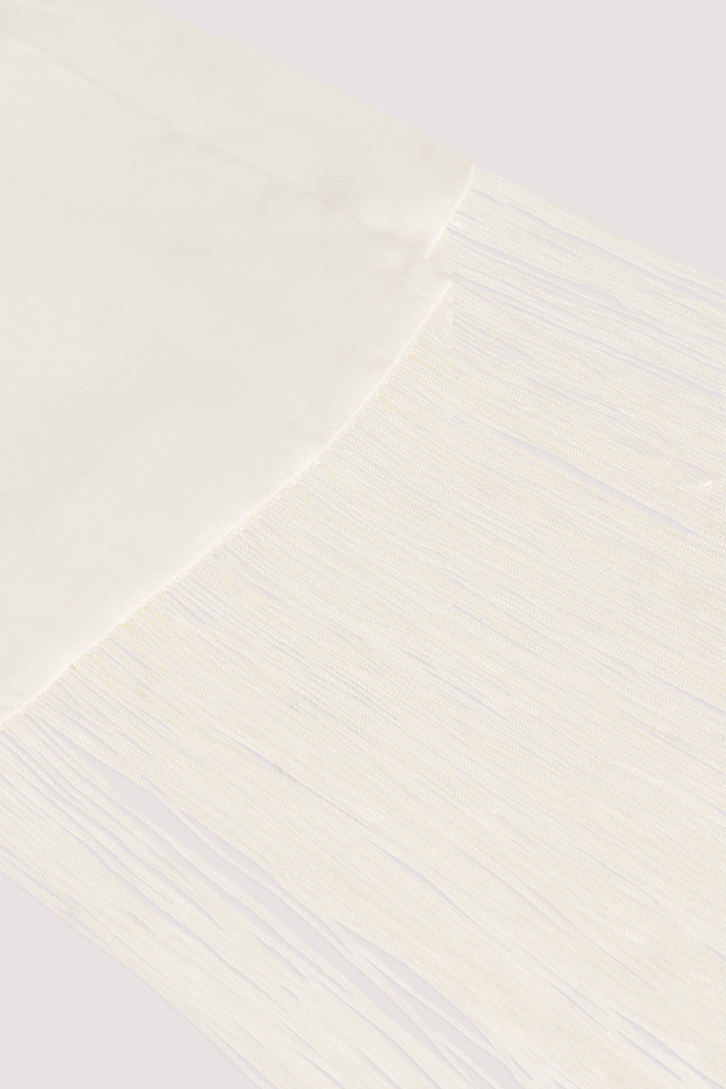 FIORA WHITE CUPRO FRINGE SCARF