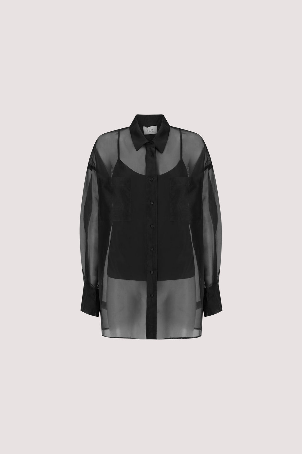 SIAN BLACK SILK ORGANZA SHIRT