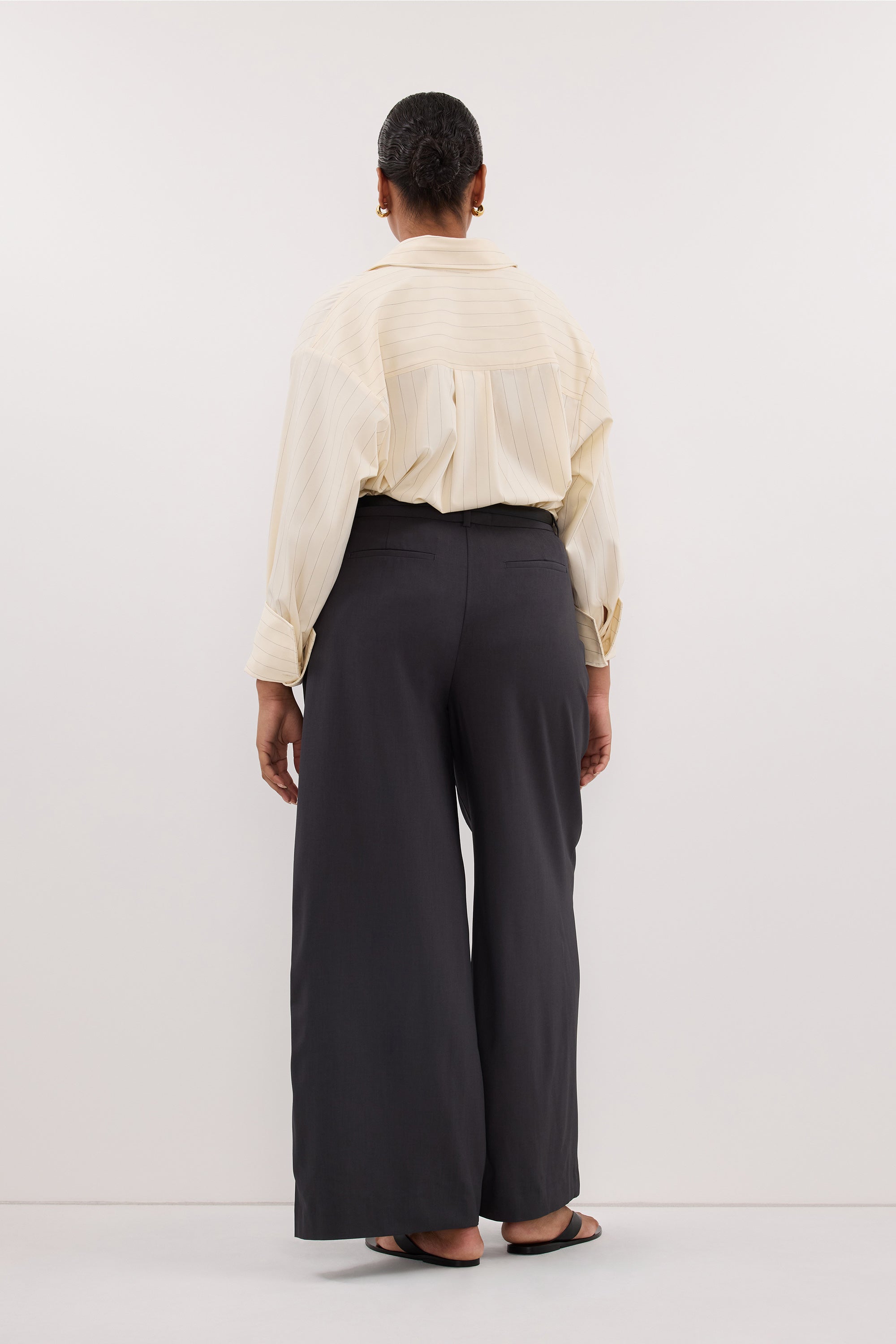 SIAN CREAM PINSTRIPE LONG SLEEVE SHIRT