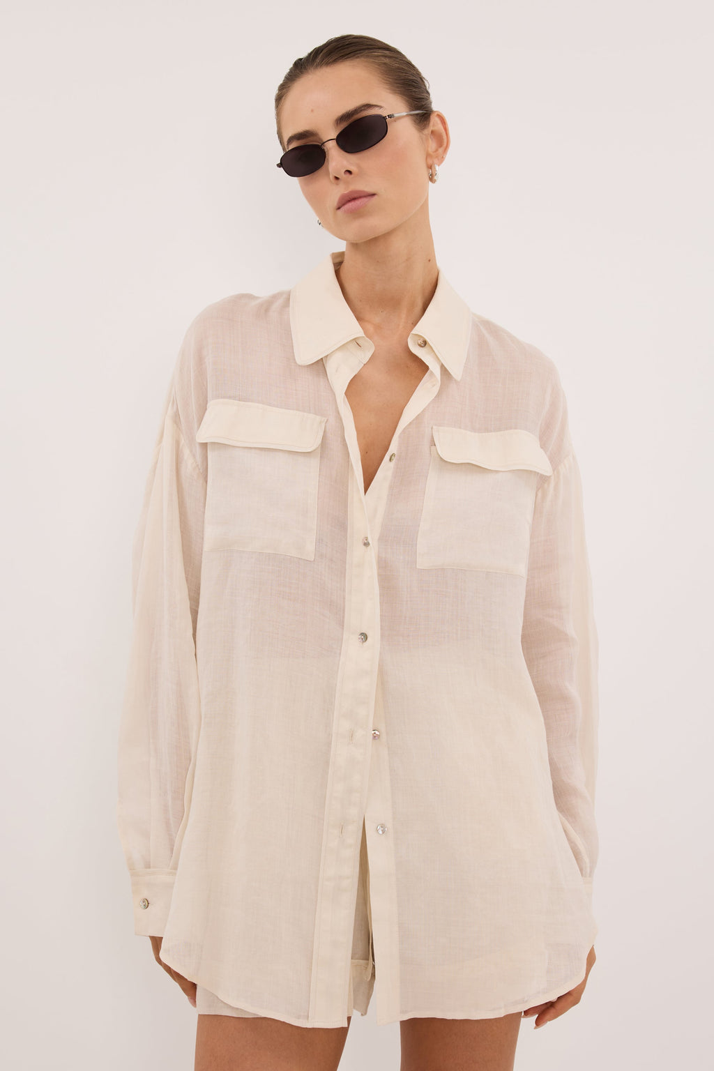 TENLEY SANDSTONE RAMIE SHIRT