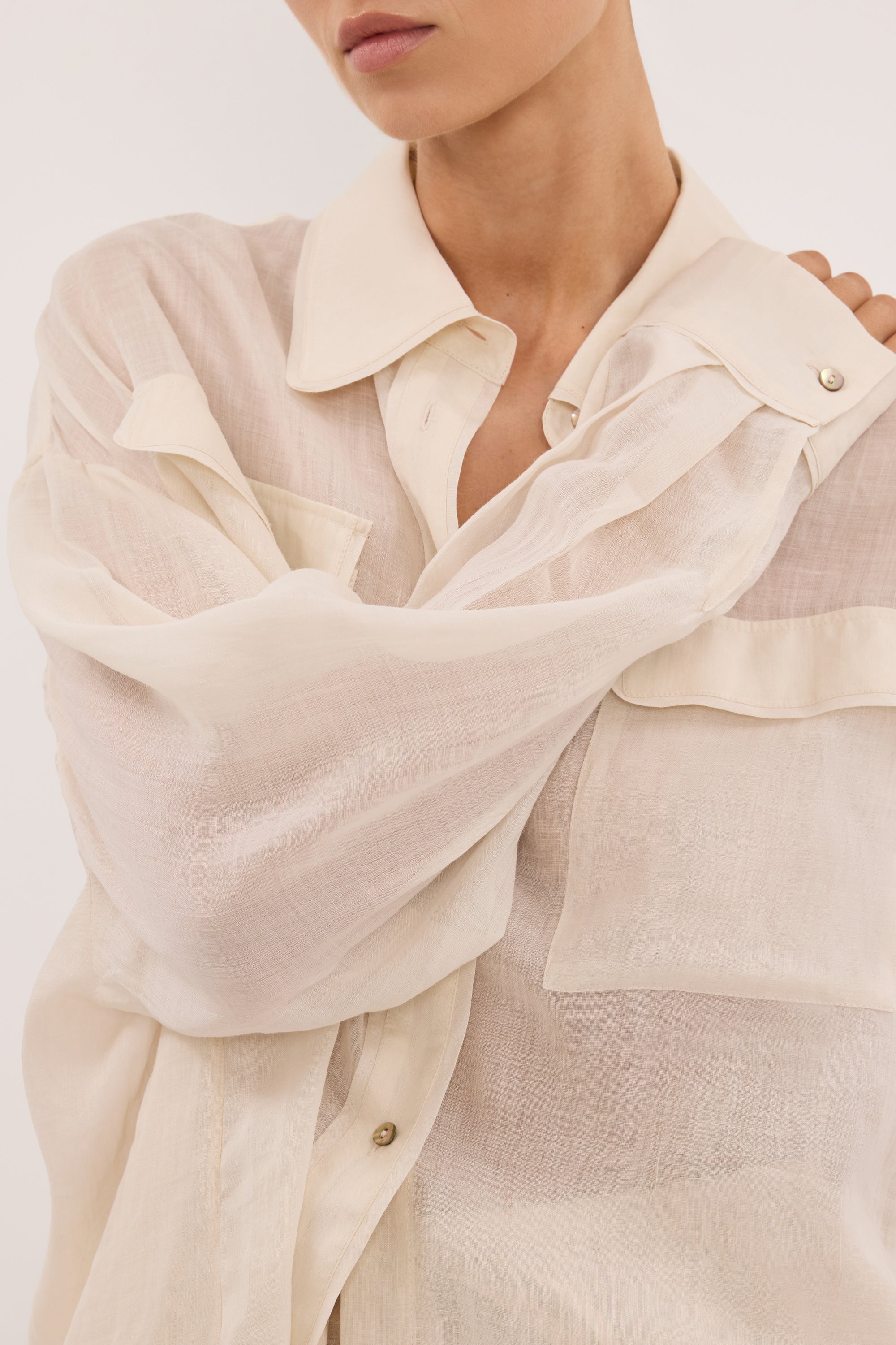 TENLEY SANDSTONE RAMIE SHIRT
