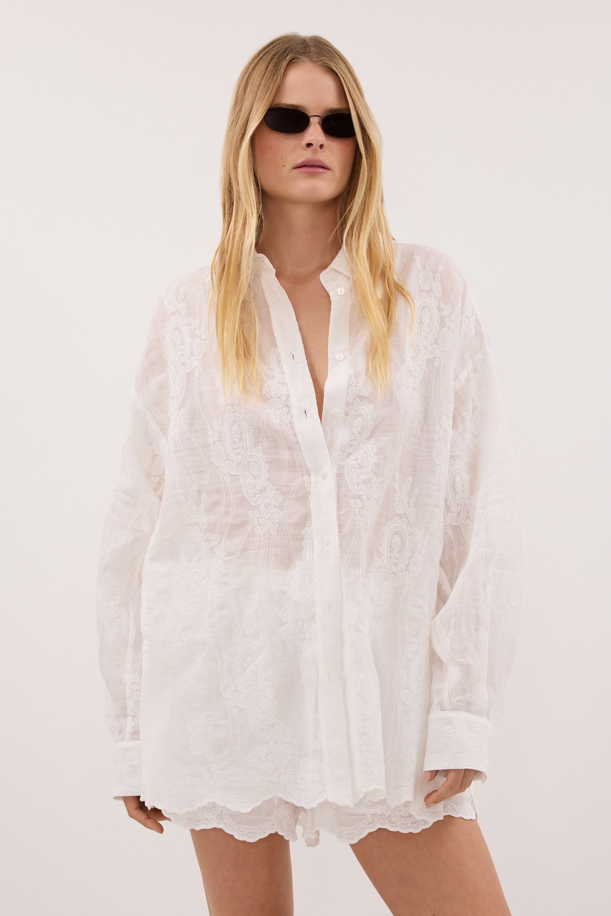 CORDELIA WHITE RAMIE SHIRT