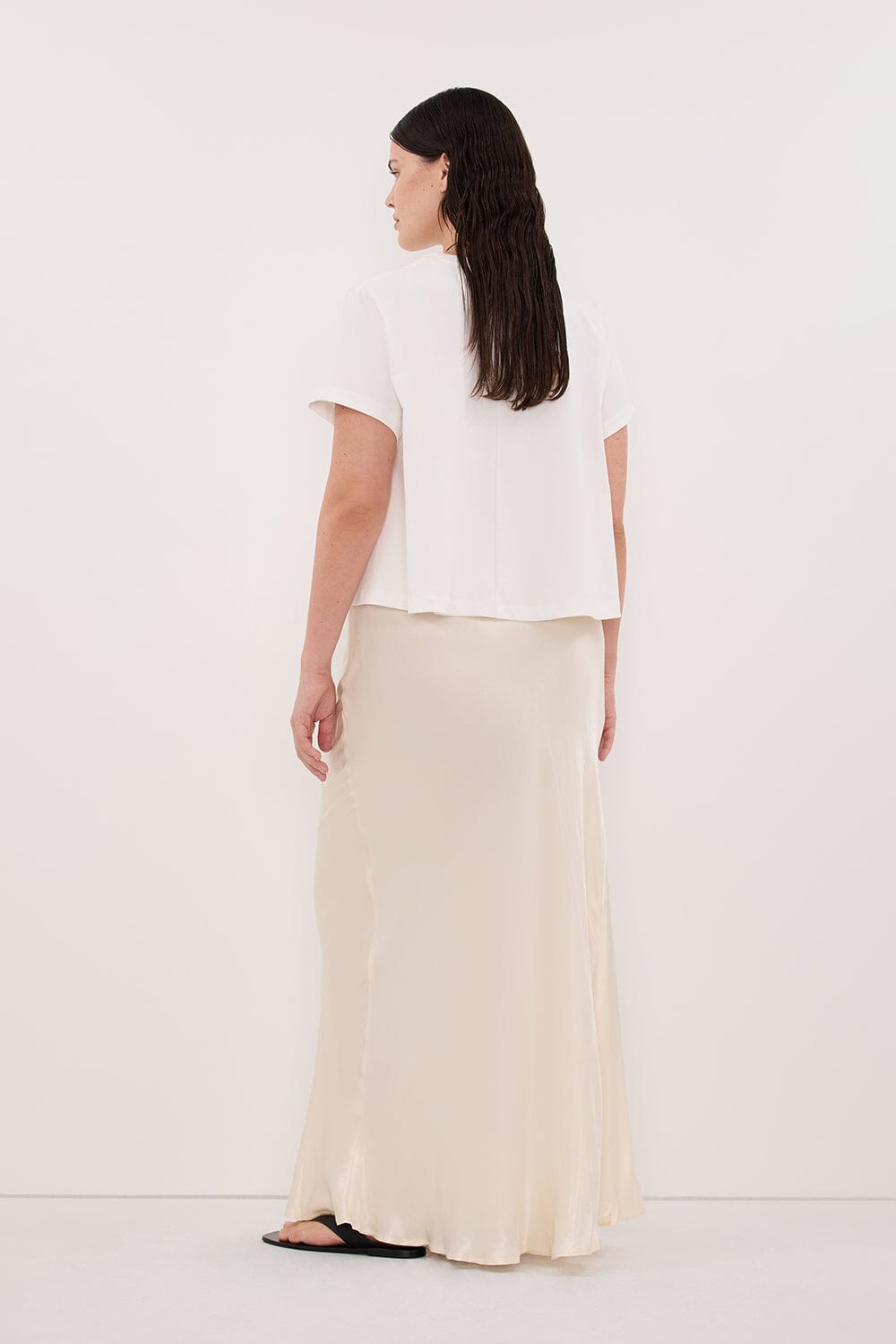 TATUM WHITE SHORT SLEEVE COTTON TEE
