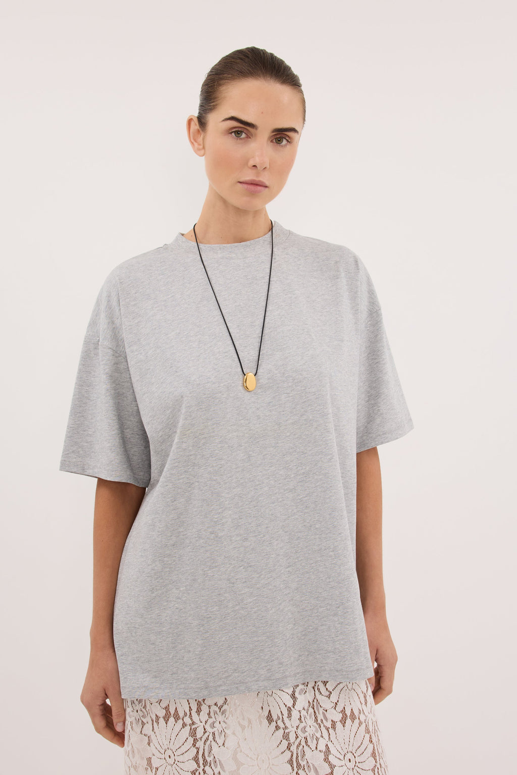 TYRA SILVER MARLE BOYFRIEND TEE
