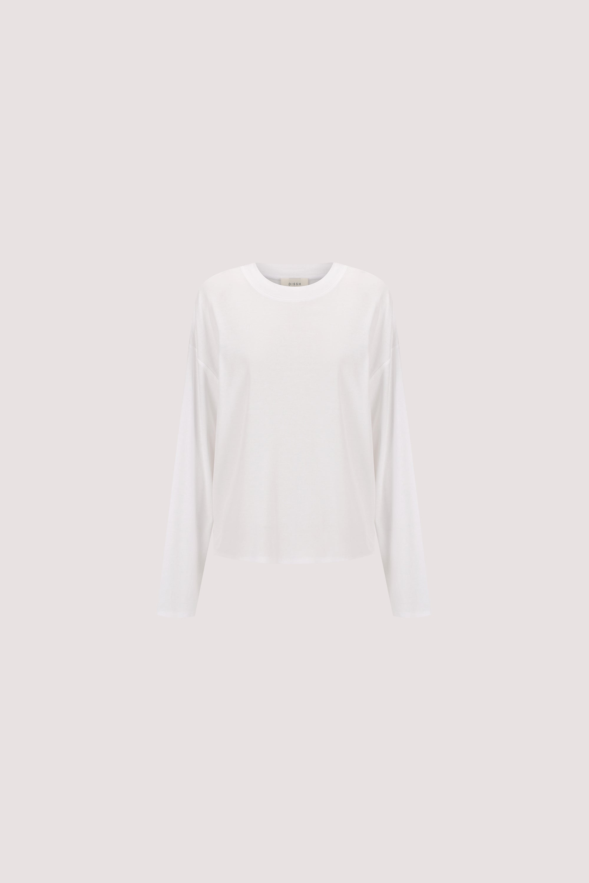 SLOANE WHITE LONG SLEEVE CREW KNIT TOP