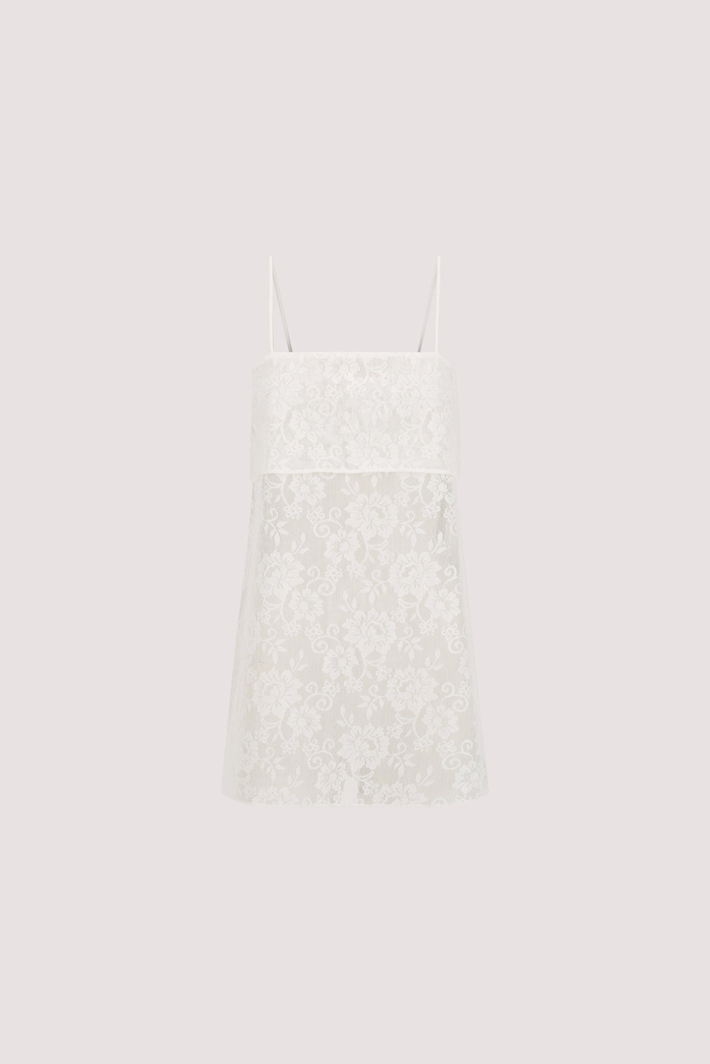 ANYA WHITE LACE WATERFALL TOP