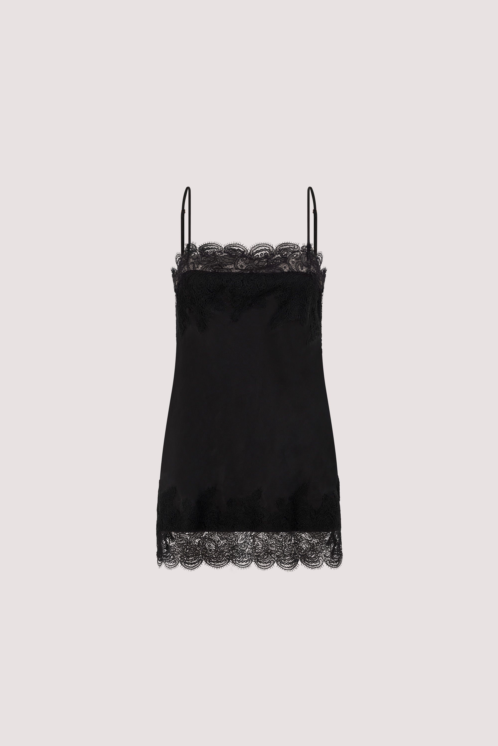 MINA BLACK CUPRO LACE TOP