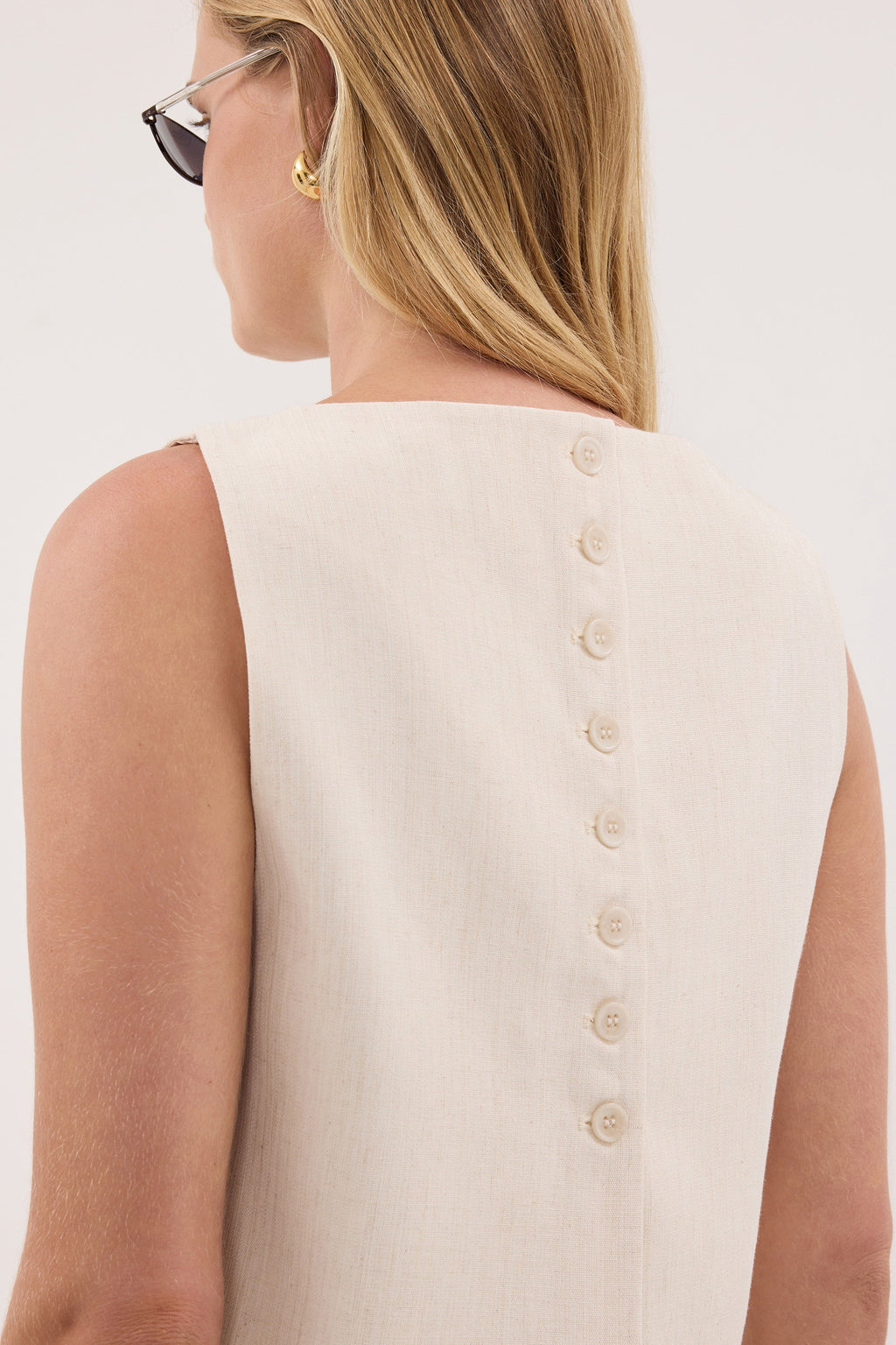 ROSALIE CREAM MARLE SHELL TOP
