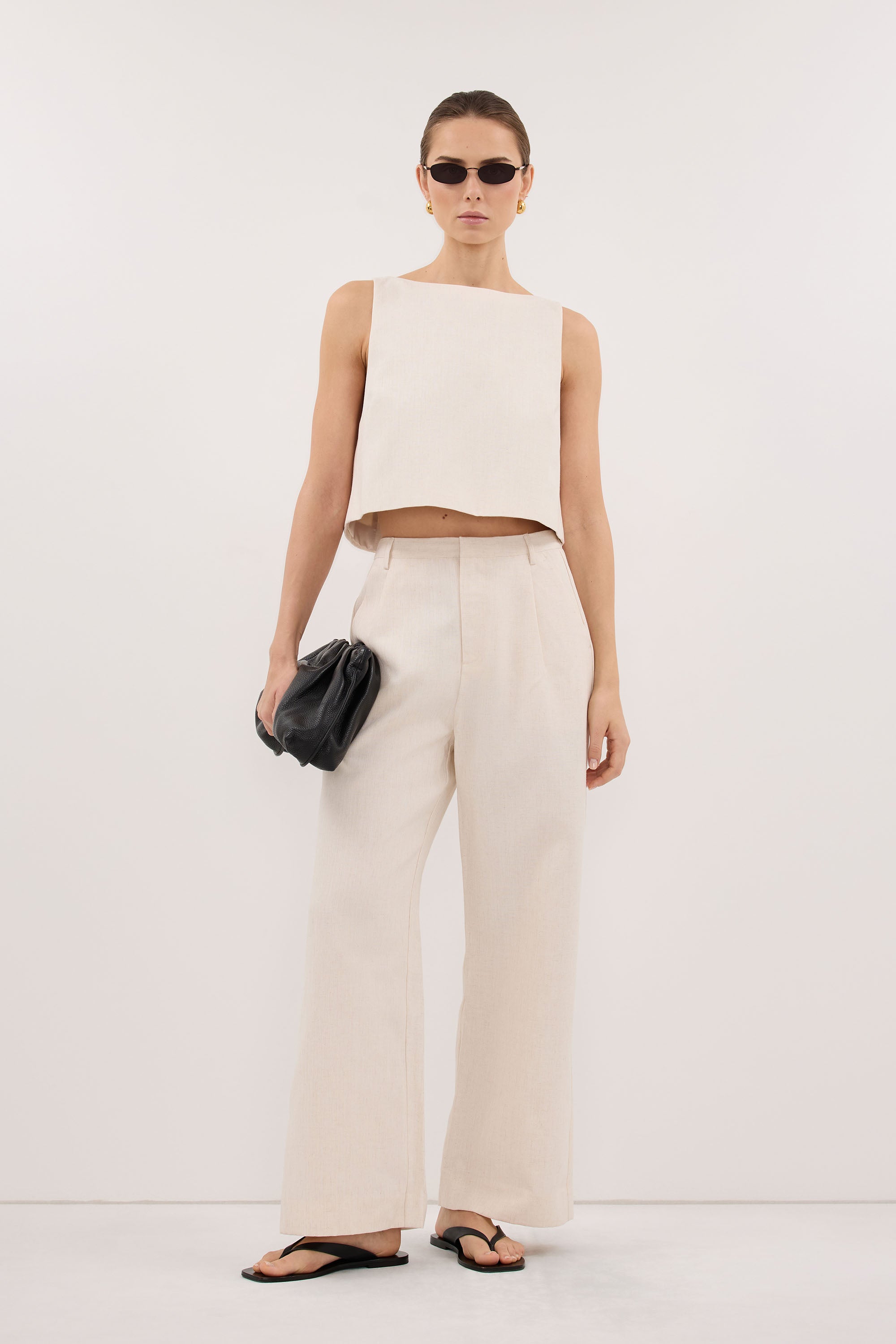 ROSALIE CREAM MARLE SHELL TOP