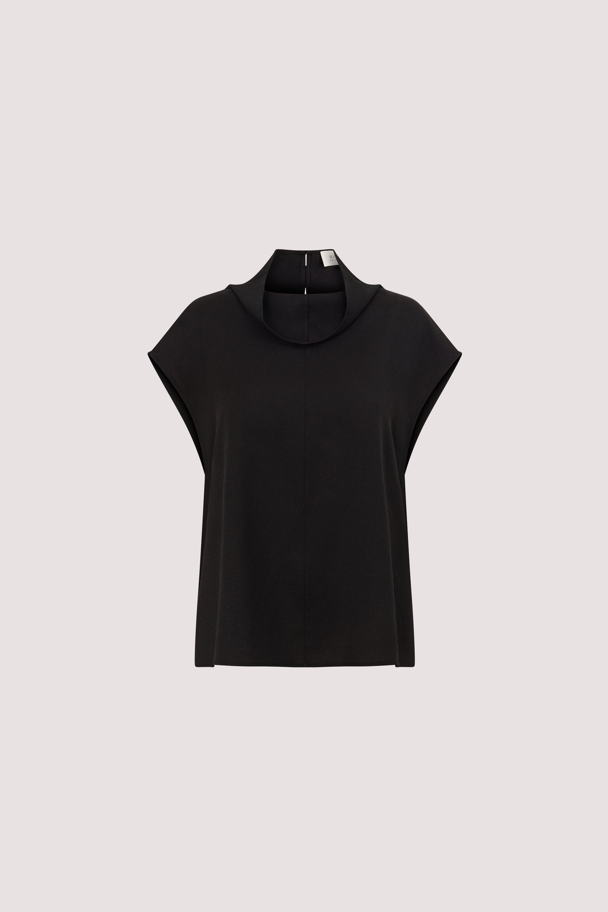 CALIA BLACK FUNNEL NECK TOP