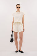CALIA CREAM FUNNEL NECK TOP