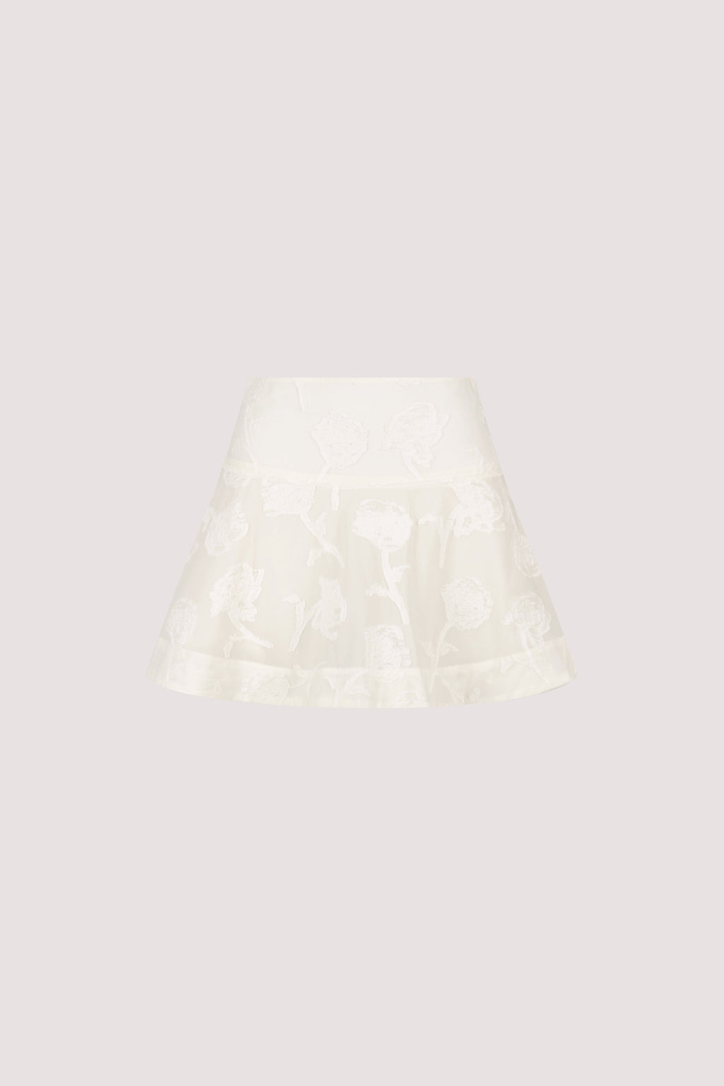 AZALEA OFF WHITE JACQUARD MINI SKIRT
