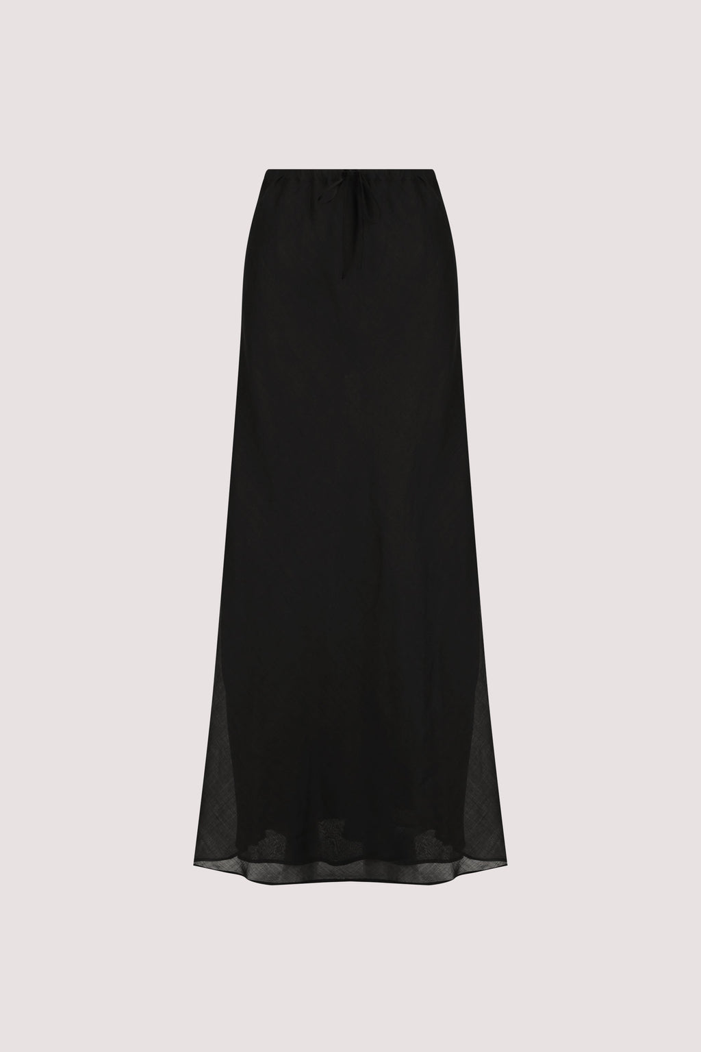 MAISON BLACK RAMIE BIAS MAXI SKIRT