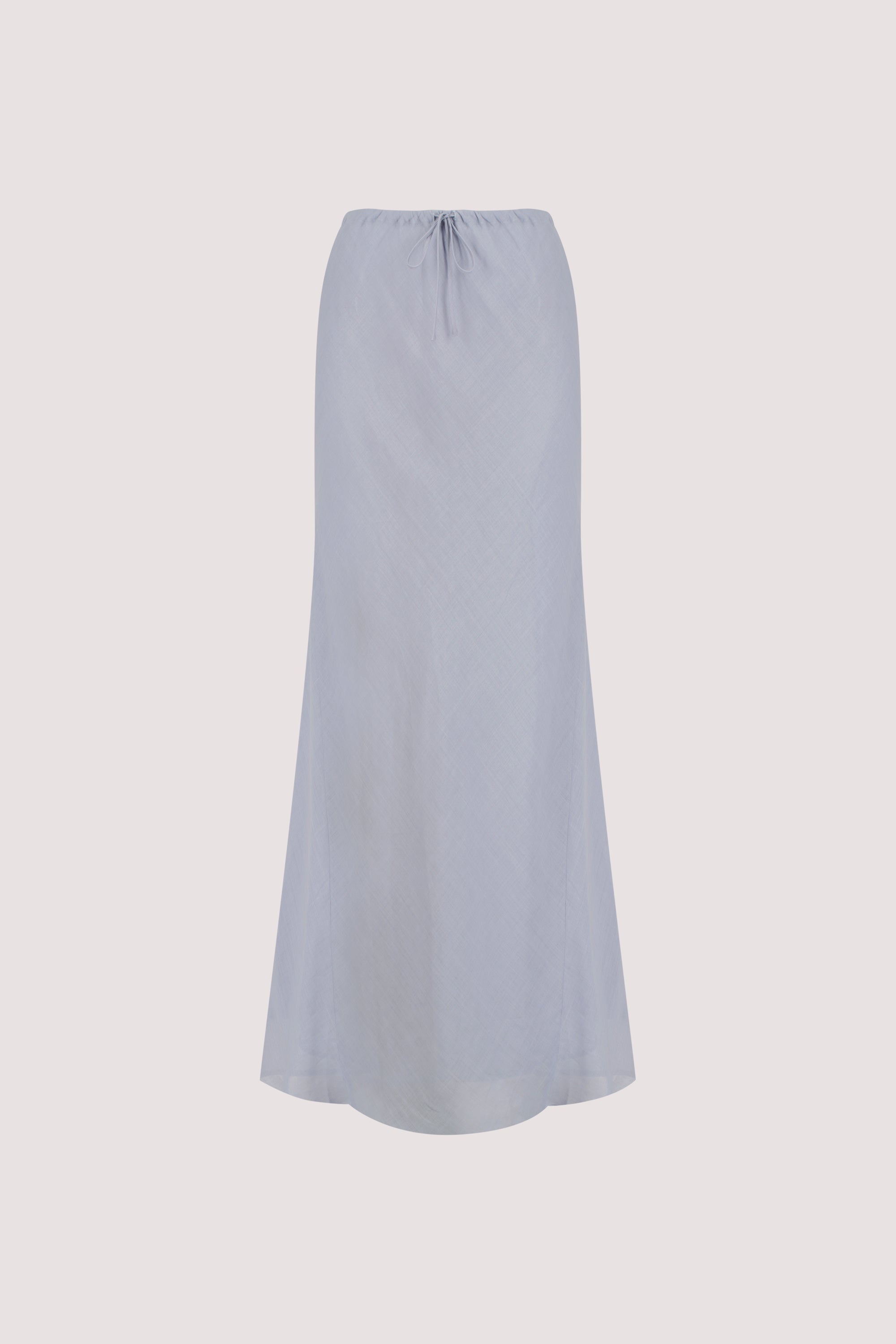 MAISON DUSTY BLUE RAMIE BIAS MAXI SKIRT