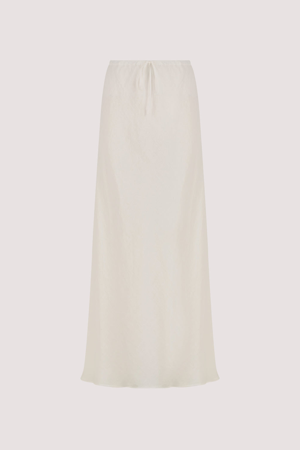 MAISON WHITE RAMIE BIAS MAXI SKIRT