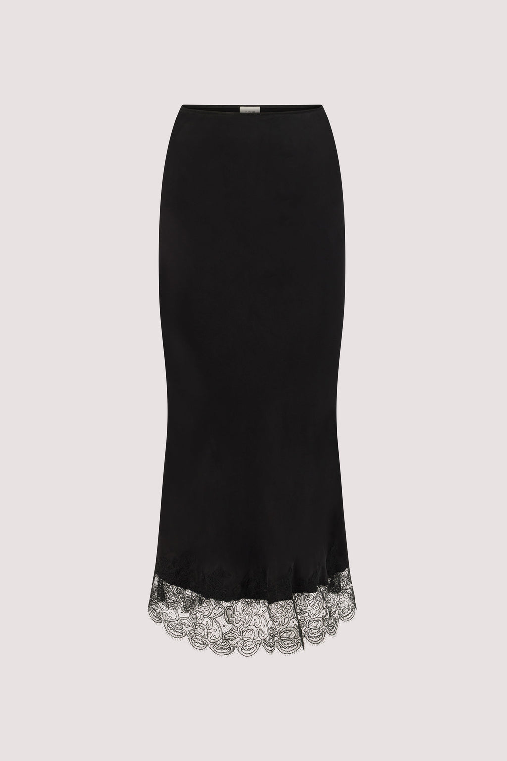 MINA BLACK CUPRO LACE MIDI SKIRT